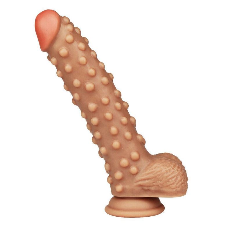 Dildo Realista, Con Testículos Y Puntos De Estimulación 24 Cm-5