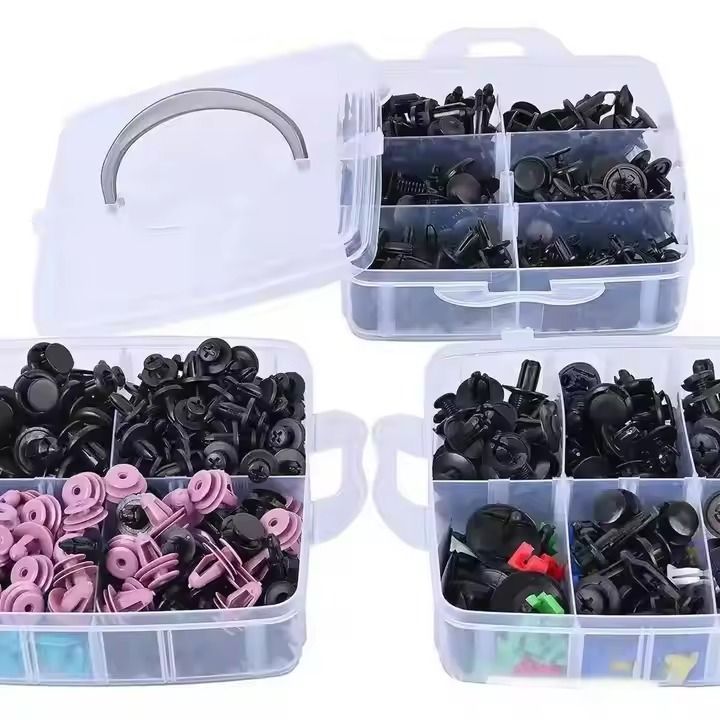 Kit 680 Clip Broche Retención Plástico Auto Lata Tapabarro-2