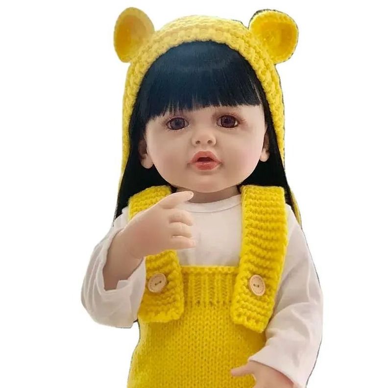 Muñeca Bebé Reborn Realista Cuerpo Silicona Completo 55 cm-0