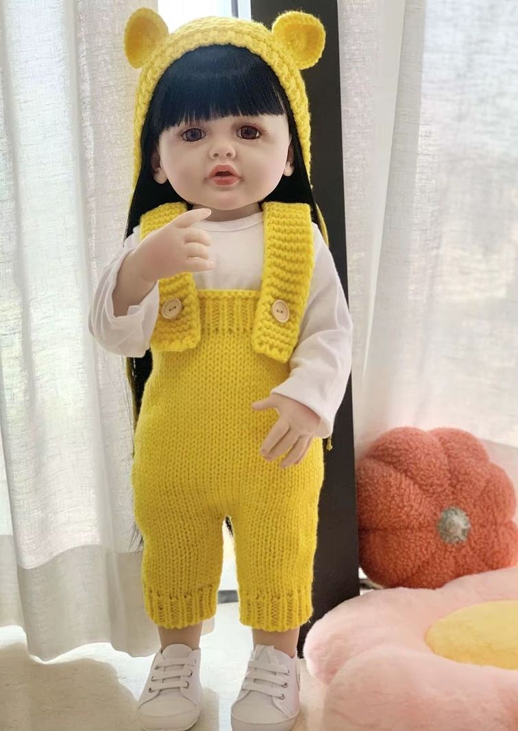 Muñeca Bebé Reborn Realista Cuerpo Silicona Completo 55 cm-1