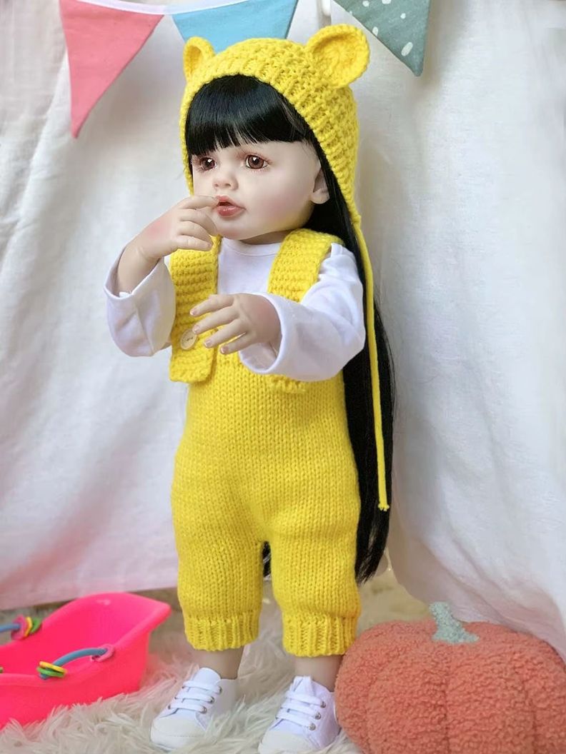 Muñeca Bebé Reborn Realista Cuerpo Silicona Completo 55 cm-2