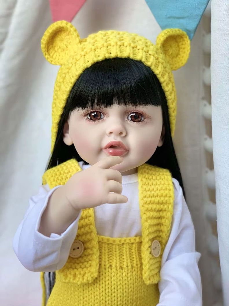 Muñeca Bebé Reborn Realista Cuerpo Silicona Completo 55 cm-5