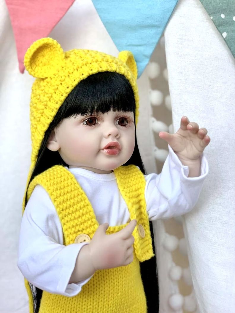 Muñeca Bebé Reborn Realista Cuerpo Silicona Completo 55 cm-6
