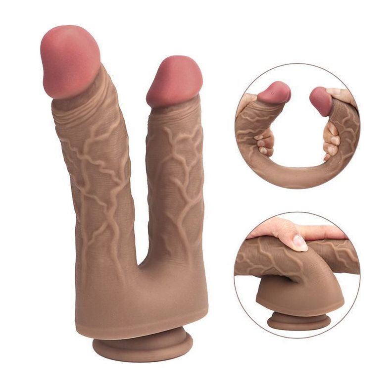 Dildo Realista Doble Uso Silicona-1