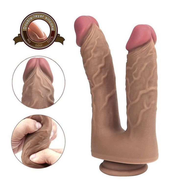 Dildo Realista Doble Uso Silicona-2