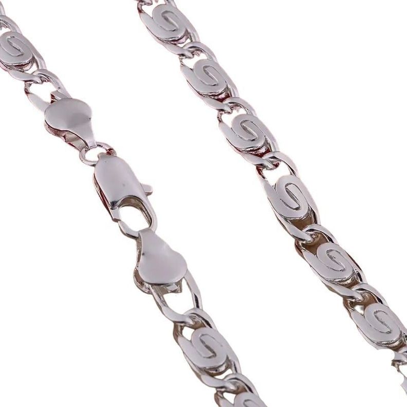 Cadena Plata Ley 925 Caracol 60 Cm Y 6 Mm Unisex.-2
