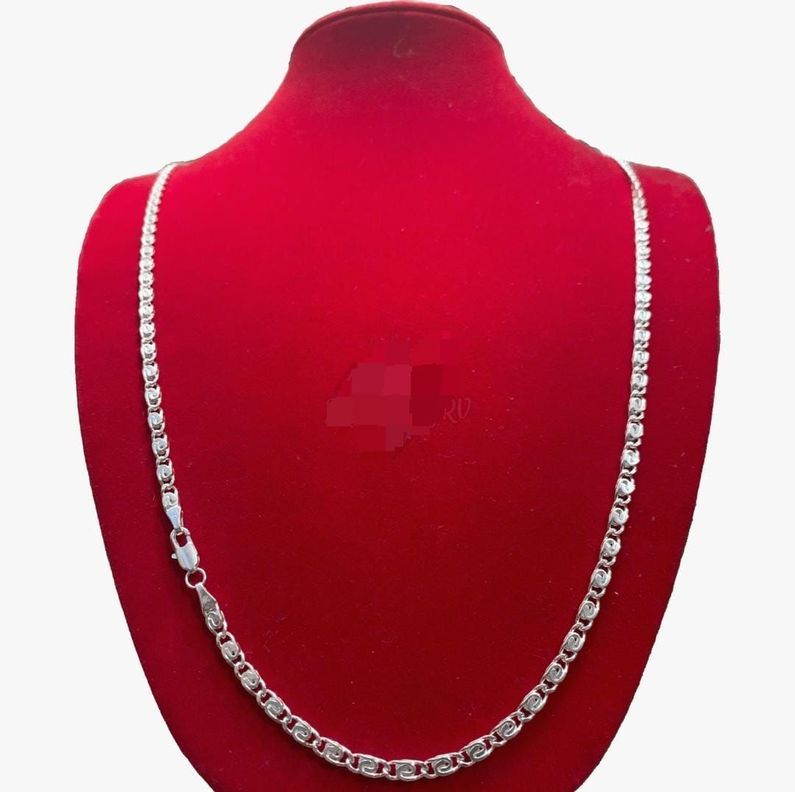 Cadena Plata Ley 925 Caracol 60 Cm Y 6 Mm Unisex.-3