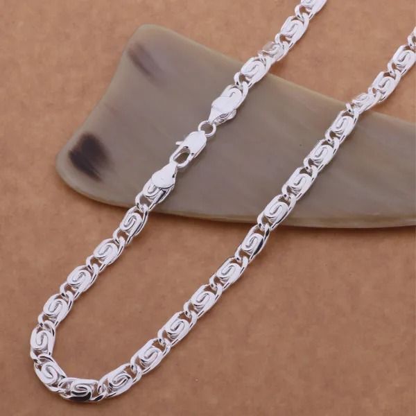 Cadena Plata Ley 925 Caracol 60 Cm Y 6 Mm Unisex.-5