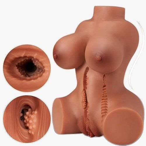 Masturbador  Muñeca Realista De Silicona Marrón -1