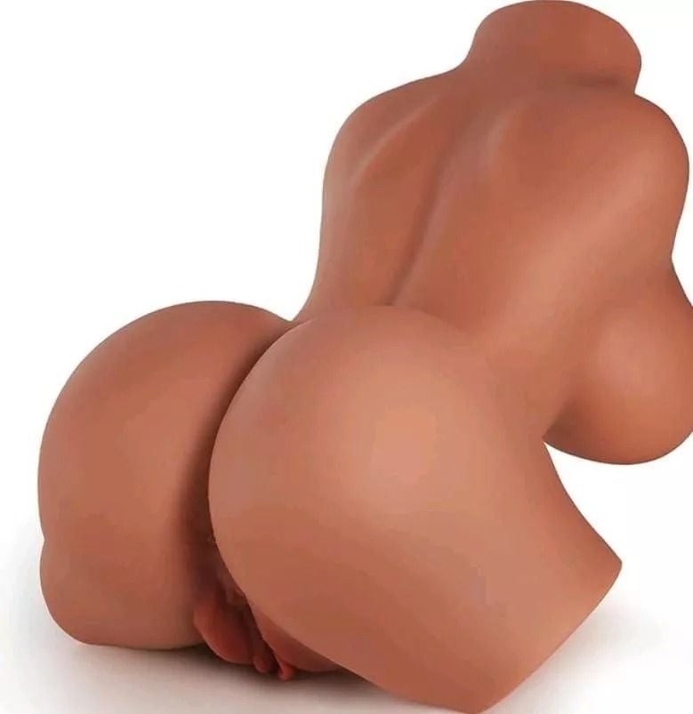 Masturbador  Muñeca Realista De Silicona Marrón -3