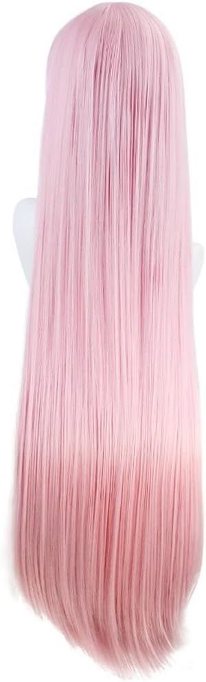  Peluca Larga Cosplay Peluca Juego Rol Color Rosa-2