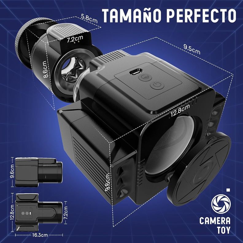 Masturbador Masculino Eléctrico Con Forma de Cámara-2
