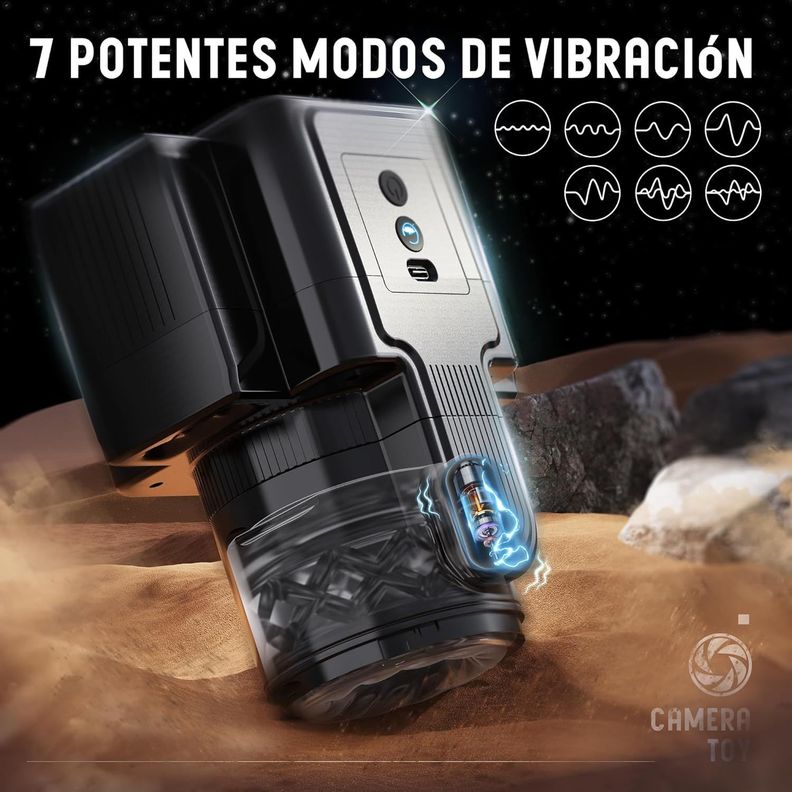 Masturbador Masculino Eléctrico Con Forma de Cámara-6