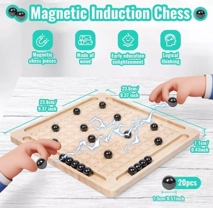Juego De Ajedrez Magnético Con Tablero De Madera-1