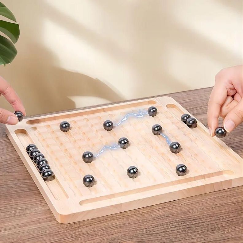 Juego De Ajedrez Magnético Con Tablero De Madera-2