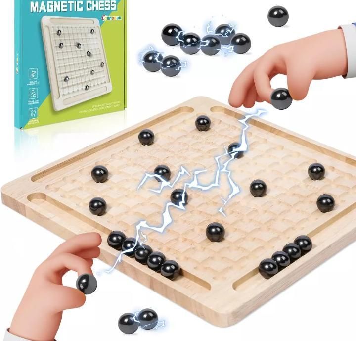 Juego De Ajedrez Magnético Con Tablero De Madera-4