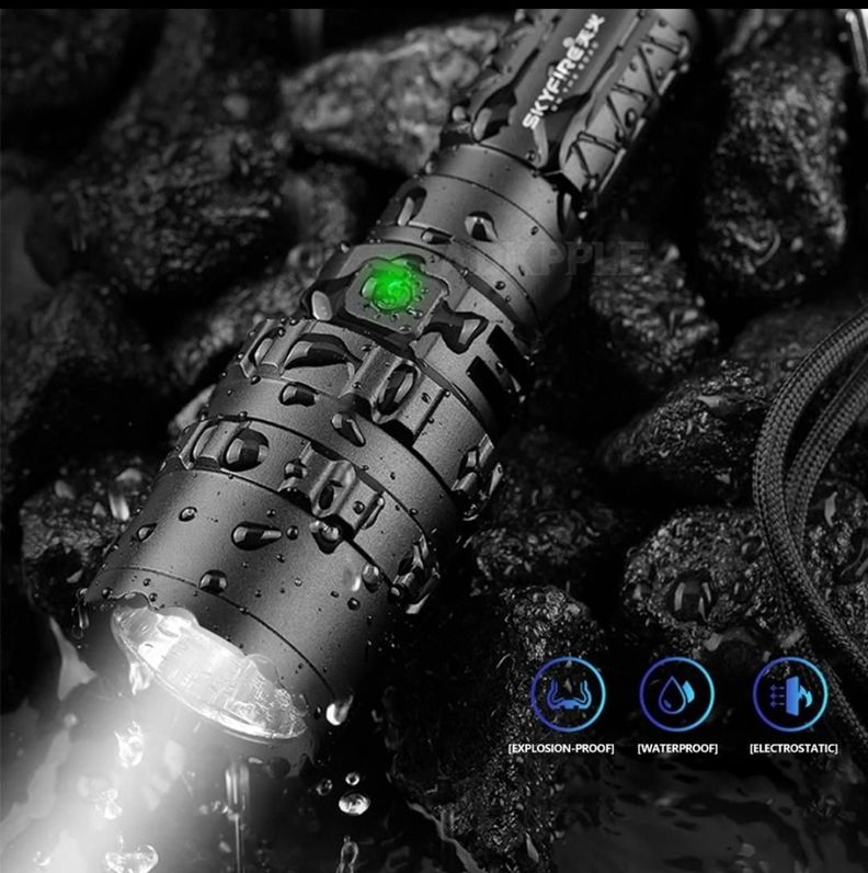  Linterna Táctica De Largo Alcance Recargable Por USB, 5 Modos-4