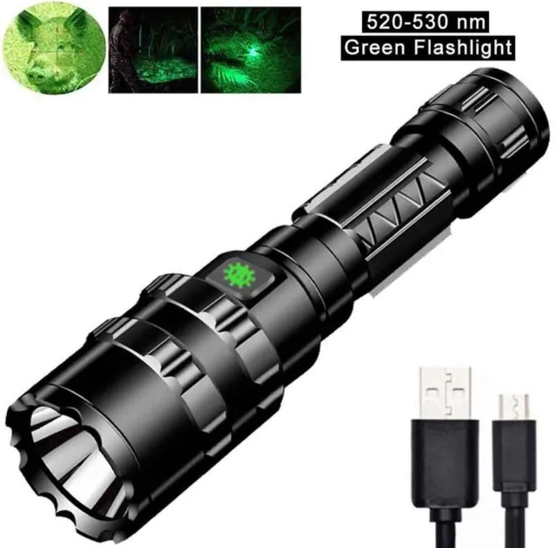  Linterna Táctica De Largo Alcance Recargable Por USB, 5 Modos-5