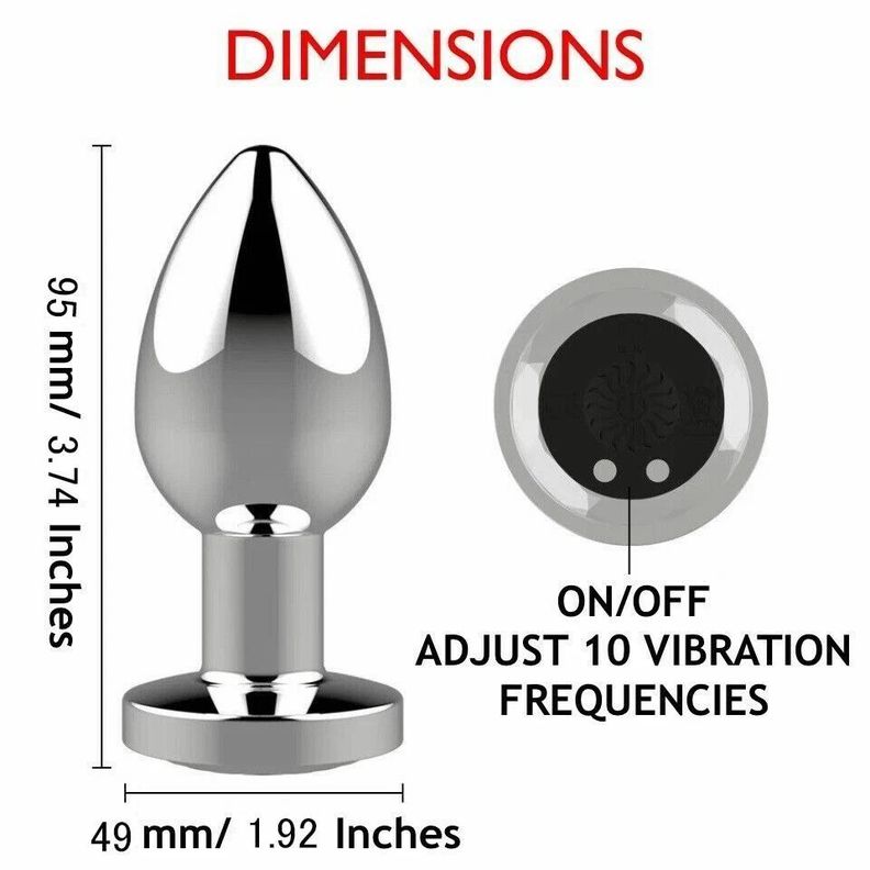 Plug Anal Vibrador Juguete Adulto Estimulador Control Remoto-2