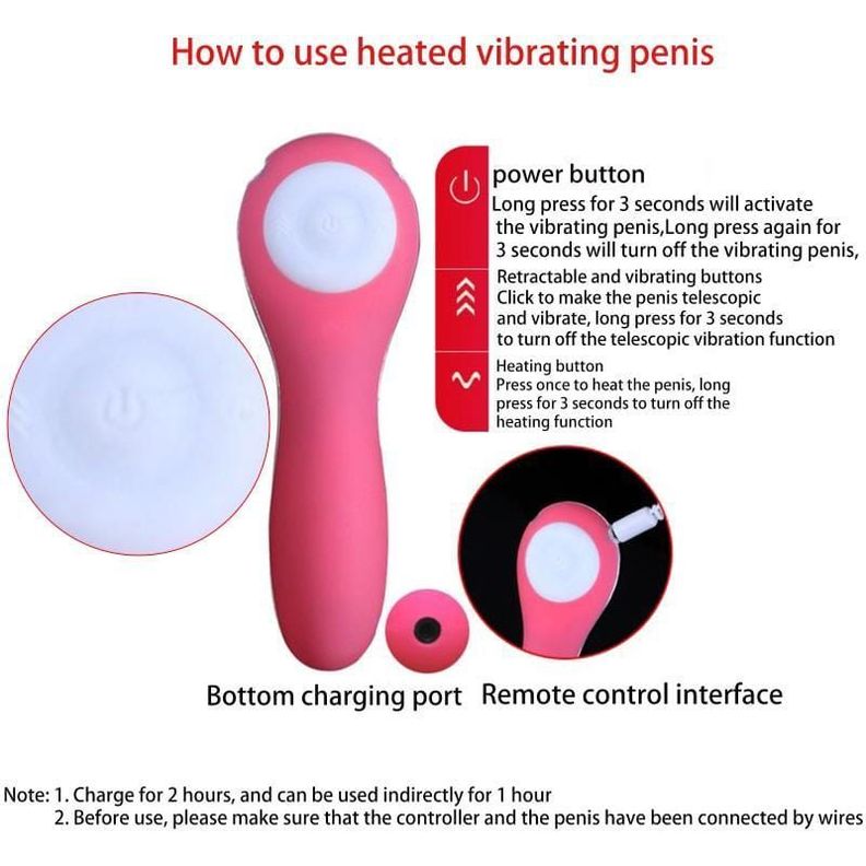 Consolador Vibrador Estimulación Multivelocidad Masajeador-4