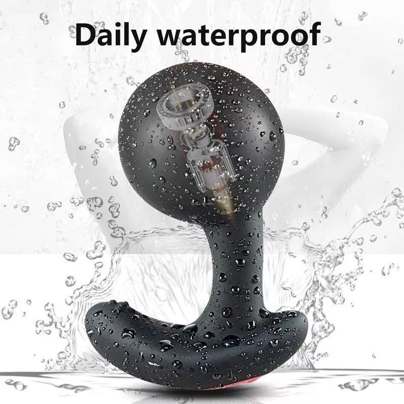 Masajeador De Próstata Dildo Vibrador Tapón Inflador -6