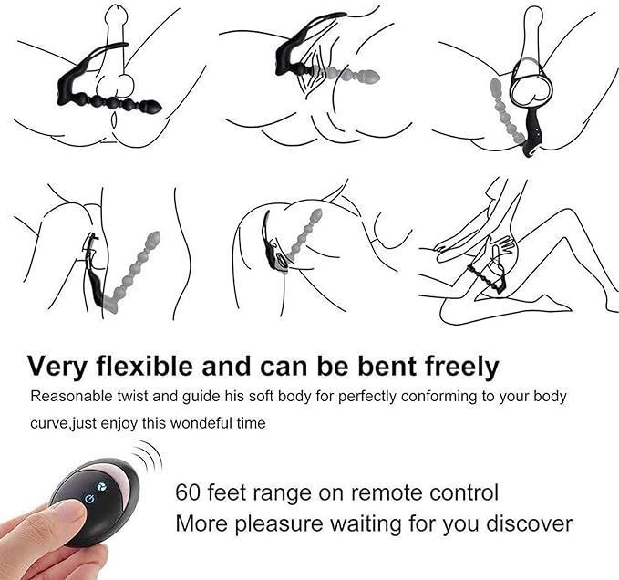 Vibrador Próstata Masculino Vibrador Anal Plug-5
