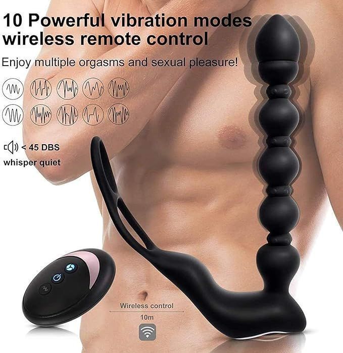 Vibrador Próstata Masculino Vibrador Anal Plug-4