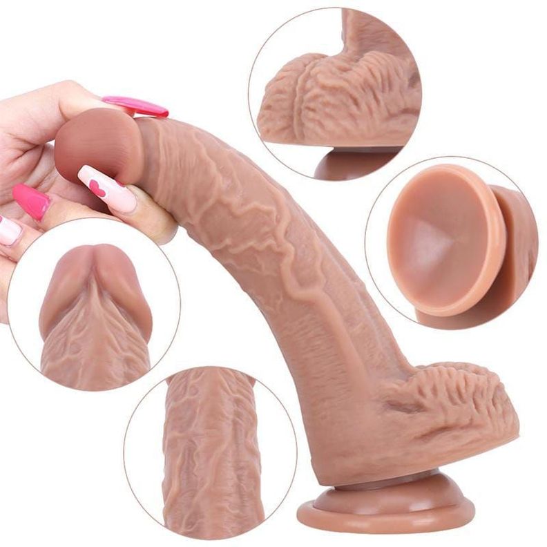 Dildo Realista Venoso De Silicona Medica 24 cm-0