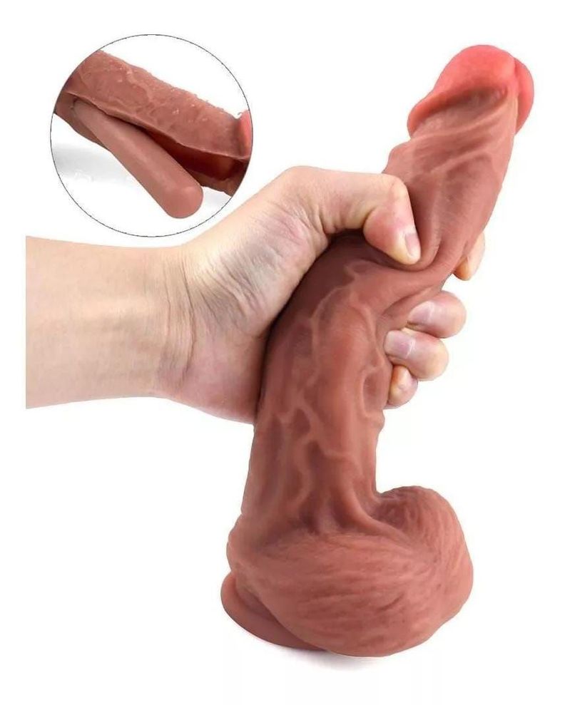 Dildo Realista Venoso De Silicona Medica 24 cm-1