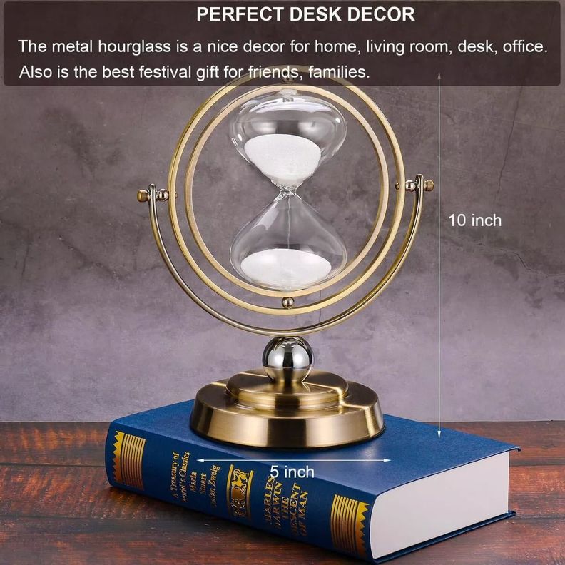 Reloj De Arena Giratorio Vintage 60 Minutos.-7
