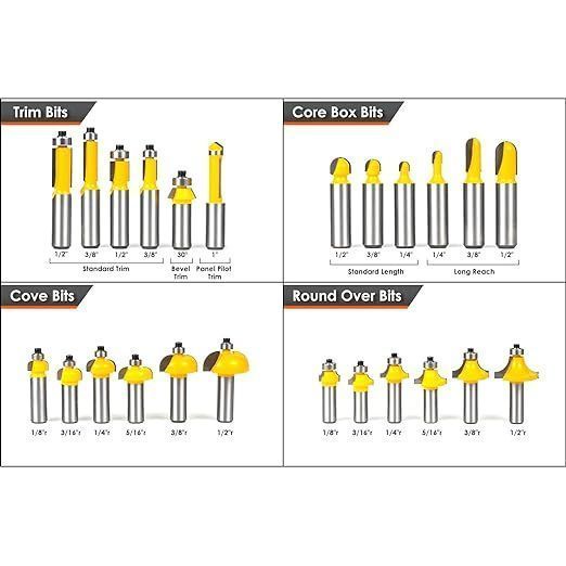 Set de Brocas Para Fresadora Vástago de 1/4, 70 Piezas.-4