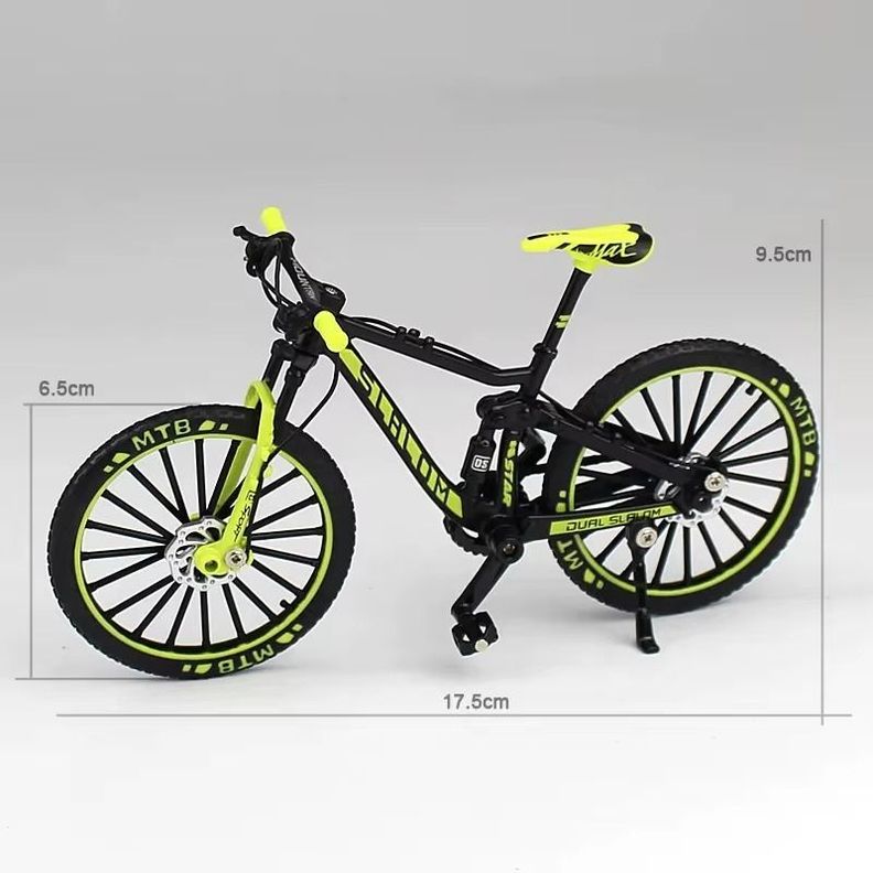 Bicicleta Escala 1:8 Mtb Verde/rojo/naranja-3