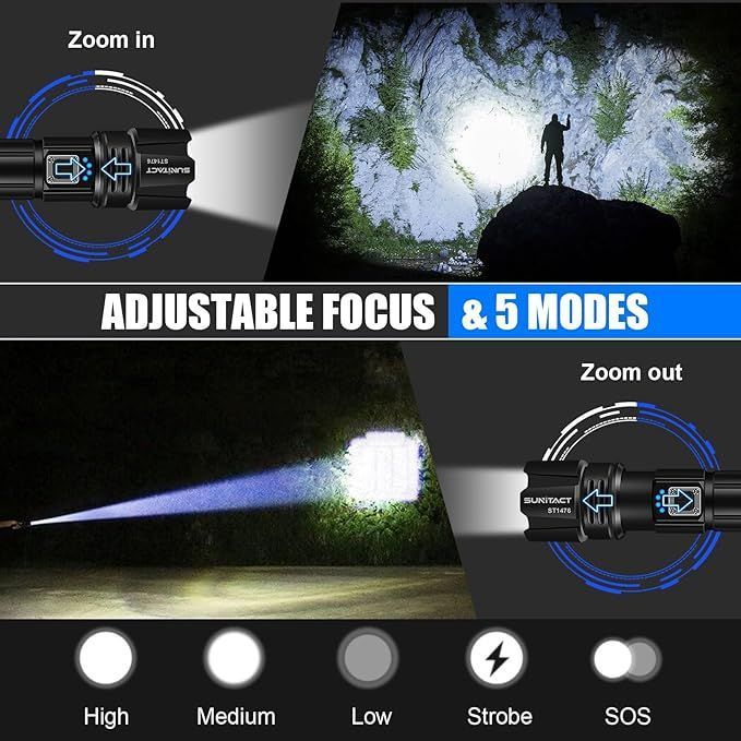 Linterna Táctica Militar Led Recargable Usb 100000lm-1