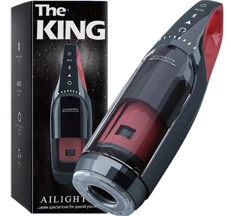 Masturbador Masculino The King Automático Rotación Bluetooth Gemidos-0