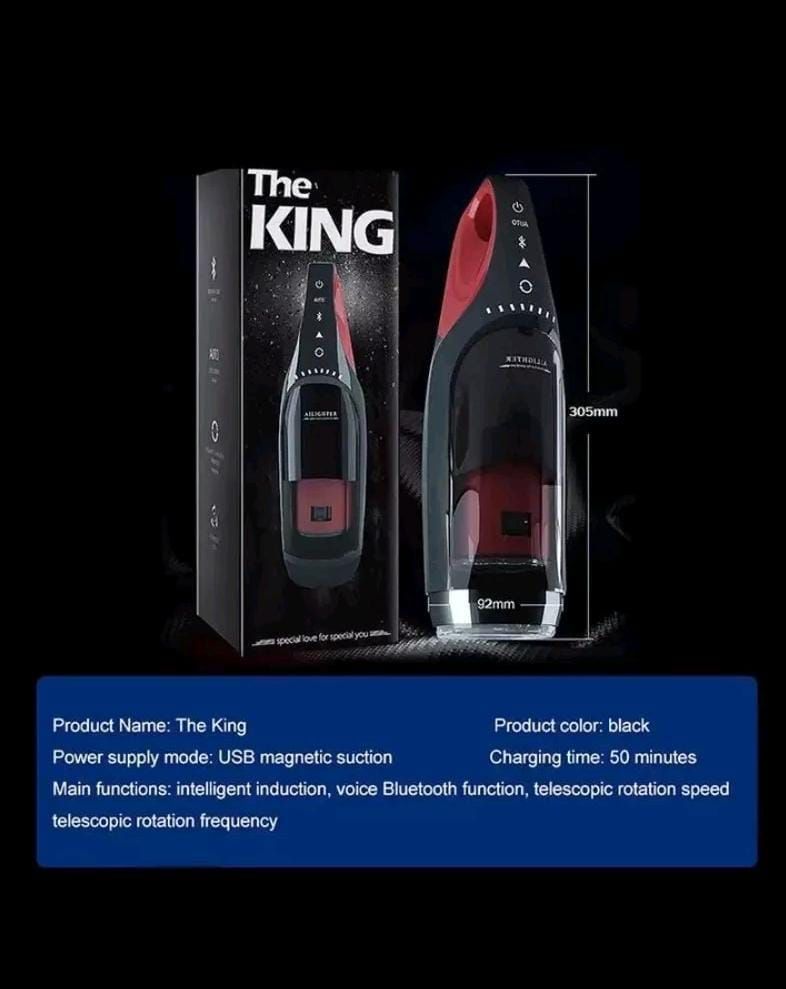 Masturbador Masculino The King Automático Rotación Bluetooth Gemidos-6