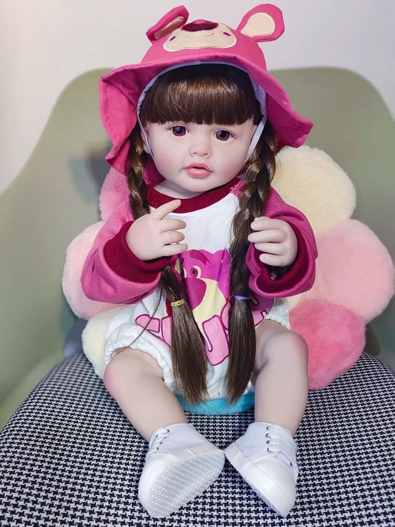 Muñeca Bebé Reborn Realista De Silicona 55 centímetros -0