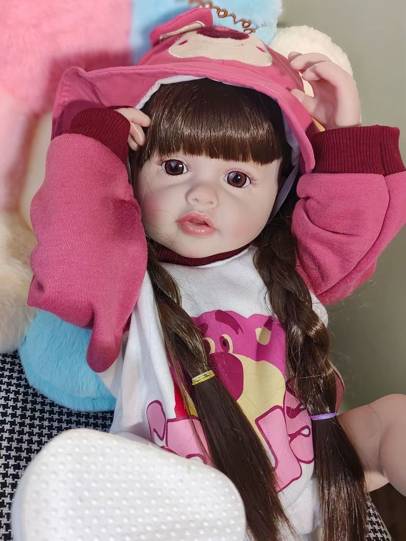 Muñeca Bebé Reborn Realista De Silicona 55 centímetros -3