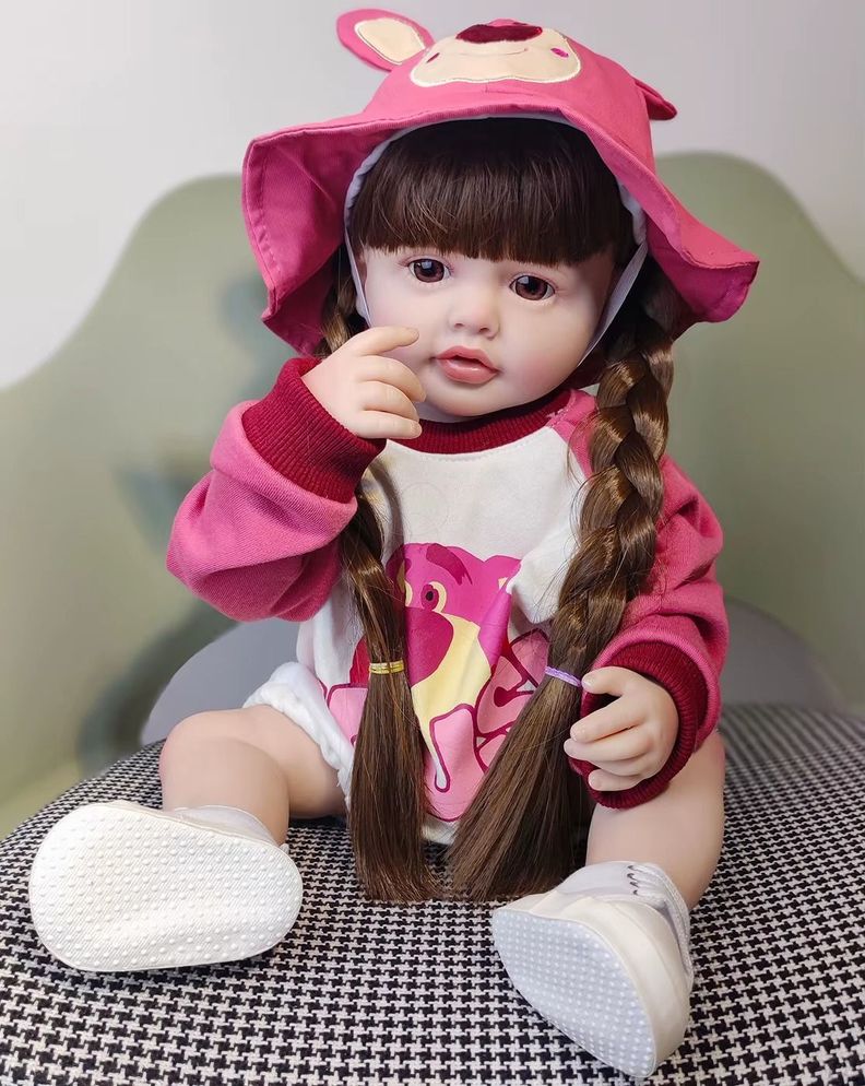Muñeca Bebé Reborn Realista De Silicona 55 centímetros -4