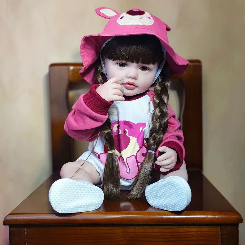 Muñeca Bebé Reborn Realista De Silicona 55 centímetros -5