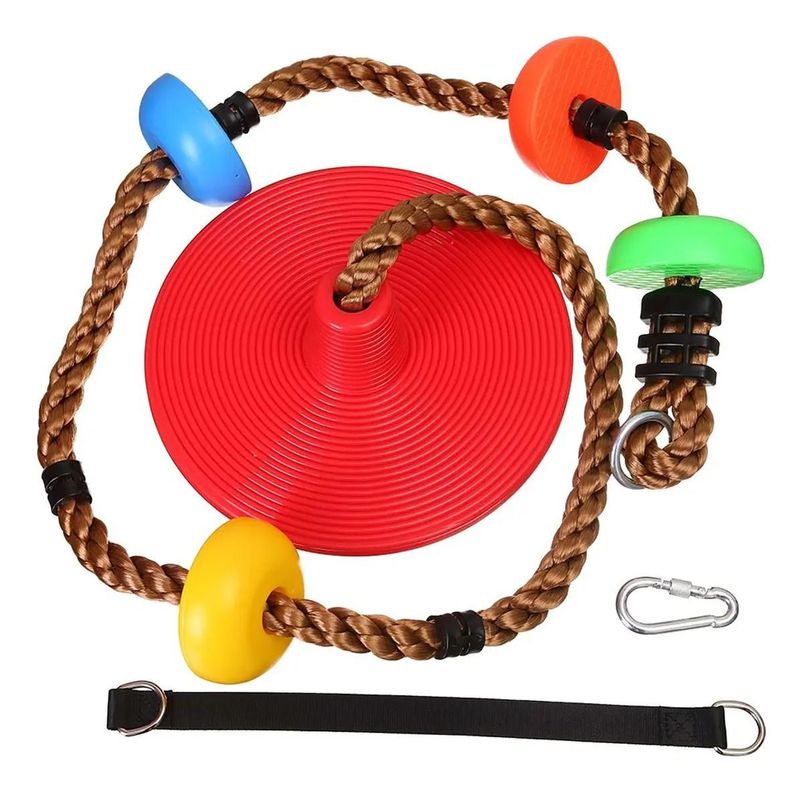 Columpio Mecedor Cuerda Escalada Multicolor Ninos