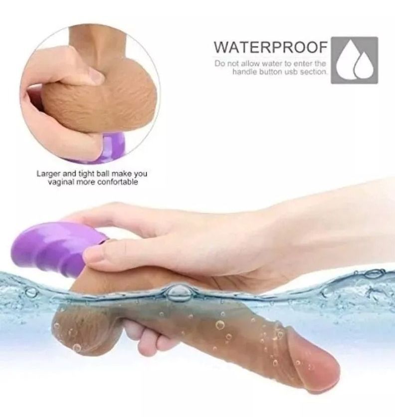 Vibrador Consolador Realista Telescópico-4
