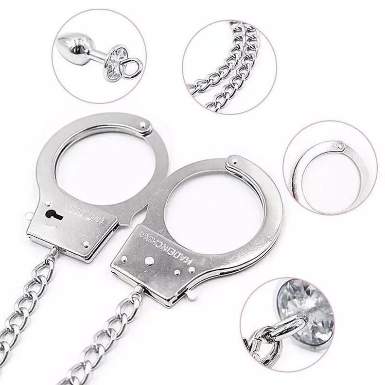 Esposas De Metal Con Plug Anal Sexy-5