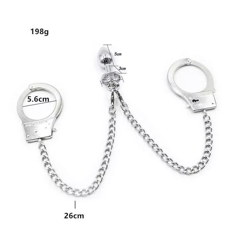 Esposas De Metal Con Plug Anal Sexy-6