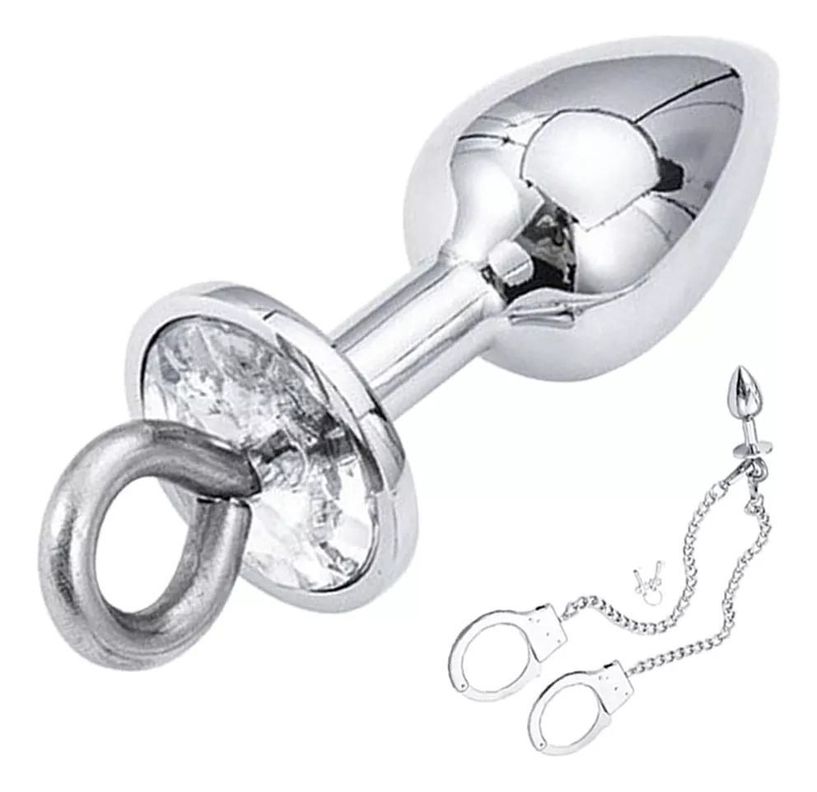 Esposas De Metal Con Plug Anal Sexy-0
