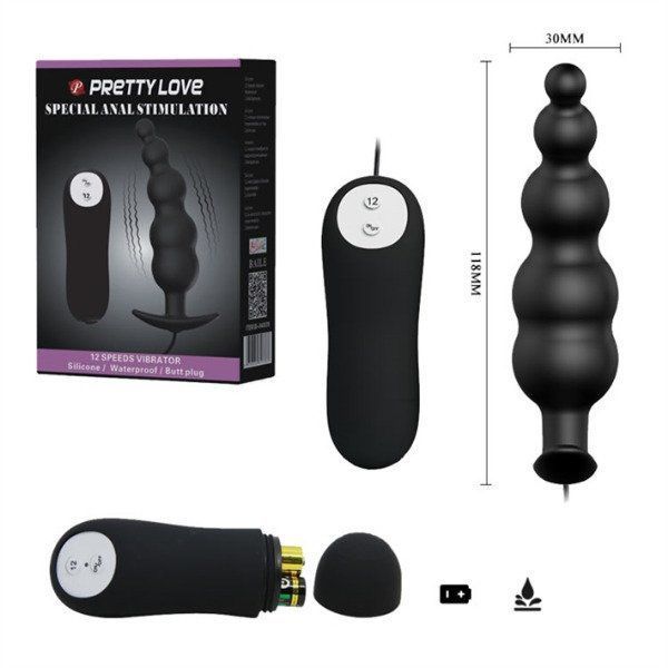 Plug Vibrador Especial Anal Oruga-1