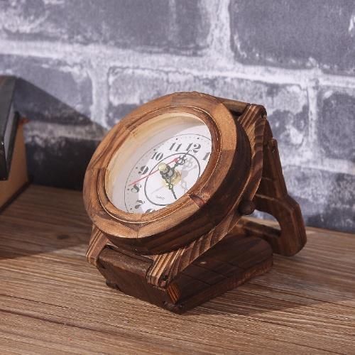 Reloj Madera Diseño Pulsera Vintage De Pared 56 Cm-2
