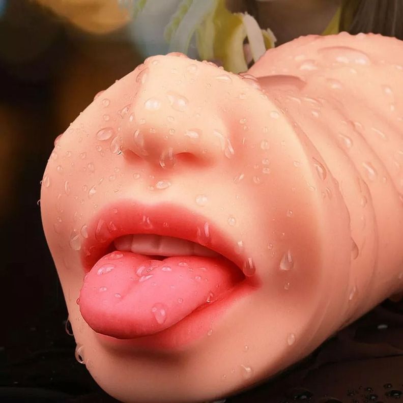 Masturbador Realista Realistas De Bolsillo Boca y Vagina  Masculino-2