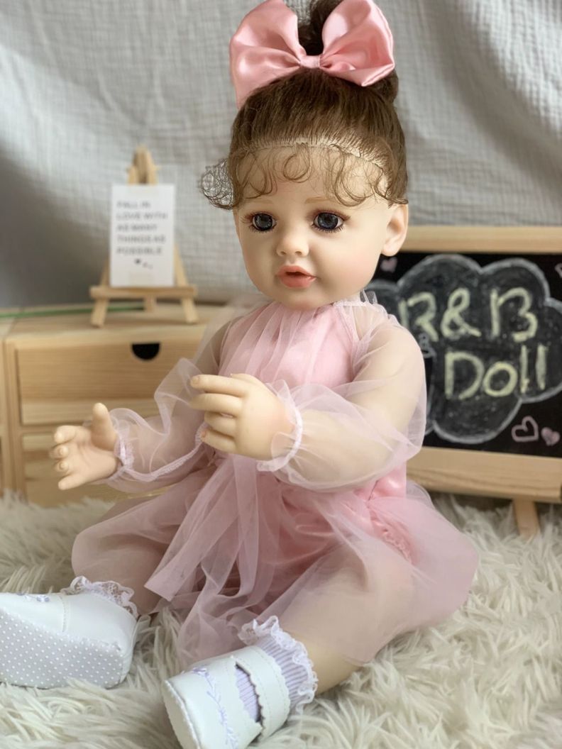 Muñeca Reborn Realista De Silicona 55 Cm-3