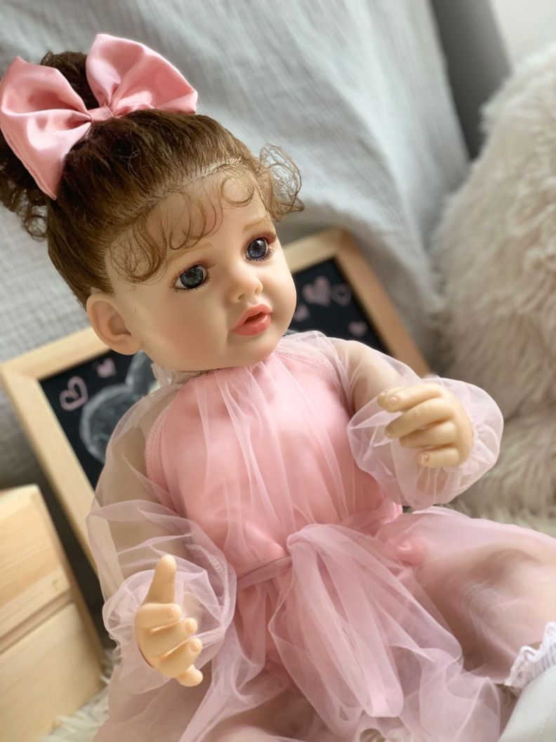 Muñeca Reborn Realista De Silicona 55 Cm-4