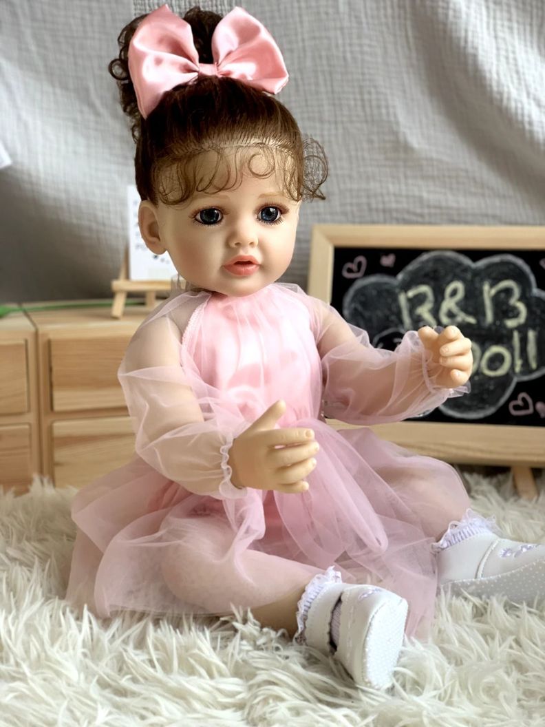 Muñeca Reborn Realista De Silicona 55 Cm-5